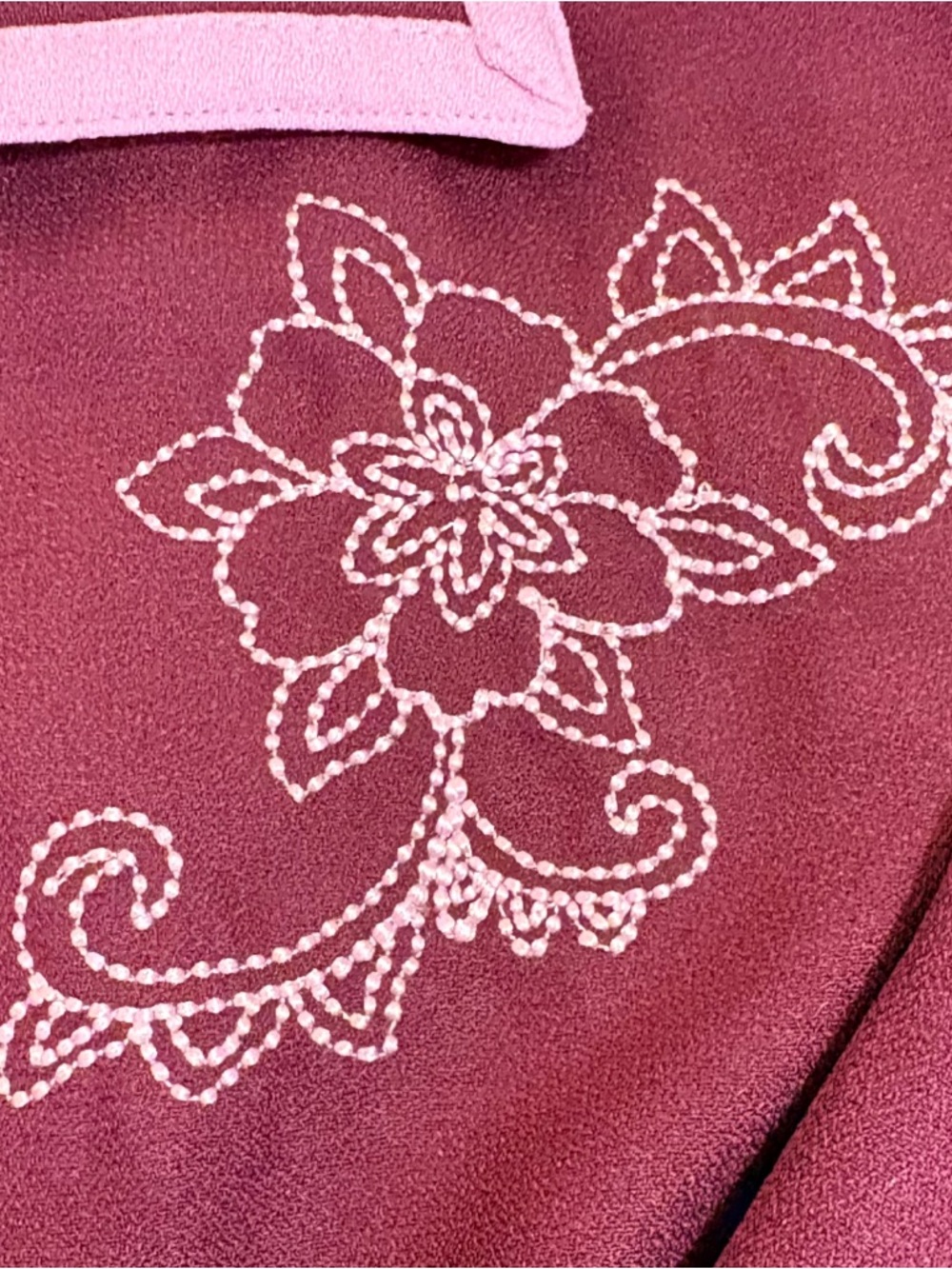 Vintage 3Pc Suit Set 24W Burgundy Plus Embroidered Blazer Skirt Outfit - Picture 2 of 8
